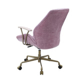 Hamilton Industrial Office Chair Pink Top Grain Leather OF00399-ACME