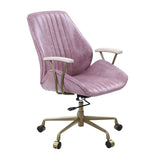 Hamilton Industrial Office Chair Pink Top Grain Leather OF00399-ACME