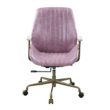 Hamilton Industrial Office Chair Pink Top Grain Leather OF00399-ACME