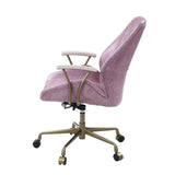 Hamilton Industrial Office Chair Pink Top Grain Leather OF00399-ACME