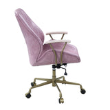 Hamilton Industrial Office Chair Pink Top Grain Leather OF00399-ACME