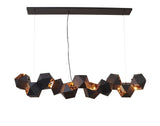 Bethel Black Chandelier in Stainless Steel