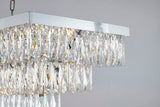 Bethel Chrome Chandelier in Metal & Crystal