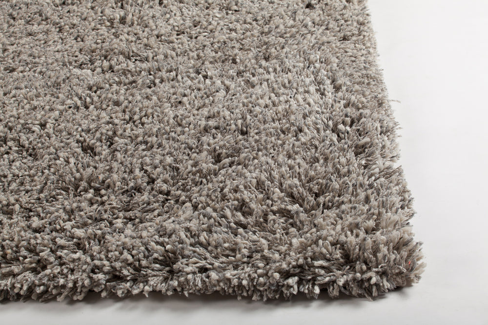 Chandra Rugs Olga 100% Wool Hand-Woven Contemporary Shag Rug Beige/Grey 9' x 13'