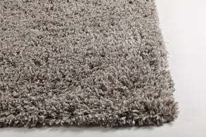 Chandra Rugs Olga 100% Wool Hand-Woven Contemporary Shag Rug Beige/Grey 9' x 13'