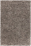 Chandra Rugs Olga 100% Wool Hand-Woven Contemporary Shag Rug Beige/Black 9' x 13'