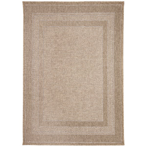 Trans-Ocean Liora Manne Orly Border Casual Indoor/Outdoor Power Loomed 100% Polypropylene Rug Natural 7'10" x 9'10"