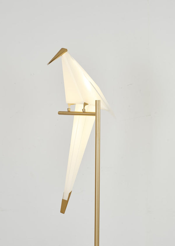 Bethel Gold LED Table Lamp with Detachable Swinging Bird - Perfect for Reading & Illumination