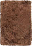 Chandra Rugs Onex 100% Polyester Hand-Woven Contemporary Shag Rug Brown 9' x 13'