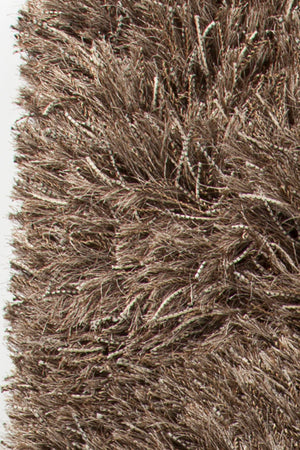 Chandra Rugs Onex 100% Polyester Hand-Woven Contemporary Shag Rug Taupe 9' x 13'