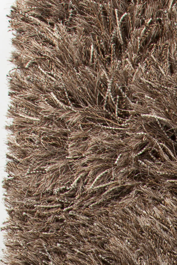 Chandra Rugs Onex 100% Polyester Hand-Woven Contemporary Shag Rug Taupe 9' x 13'