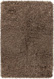 Chandra Rugs Onex 100% Polyester Hand-Woven Contemporary Shag Rug Taupe 9' x 13'