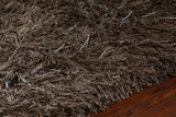 Chandra Rugs Onex 100% Polyester Hand-Woven Contemporary Shag Rug Taupe 9' x 13'