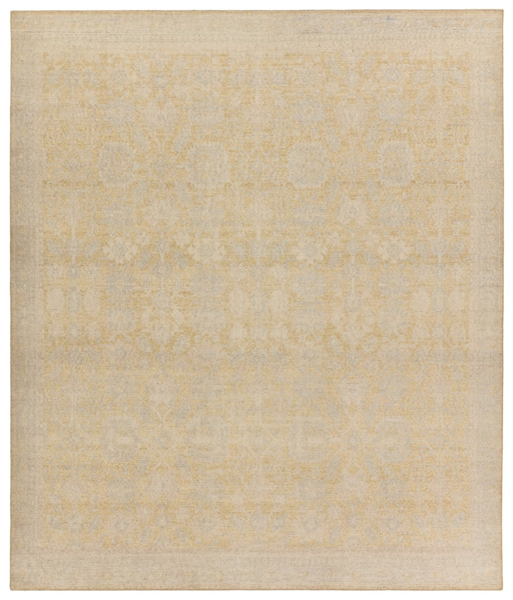 Jaipur Living Onessa Antony ONE03 Hand Knotted Handmade Indoor Persian Knot 6/5 Updated Traditional Rug Yellow 9' x 12'