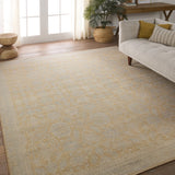 Jaipur Living Onessa Antony ONE03 Hand Knotted Handmade Indoor Persian Knot 6/5 Updated Traditional Rug Yellow 9' x 12'