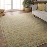 Jaipur Living Onessa Mildred ONE05 Hand Knotted Handmade Indoor Persian Knot 6/5 Updated Traditional Rug Blue 10' x 14'