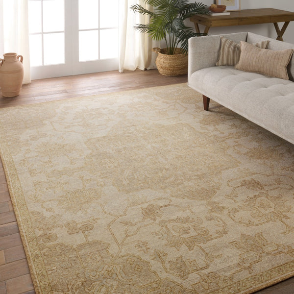 Jaipur Living Onessa Danet ONE07 Hand Knotted Handmade Indoor Persian Knot 6/5 Updated Traditional Rug Tan 6' x 9'