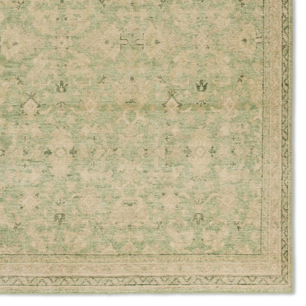 Jaipur Living Onessa Rowland ONE08 Hand Knotted Handmade Indoor Persian Knot 6/5 Updated Traditional Rug Green 10' x 14'