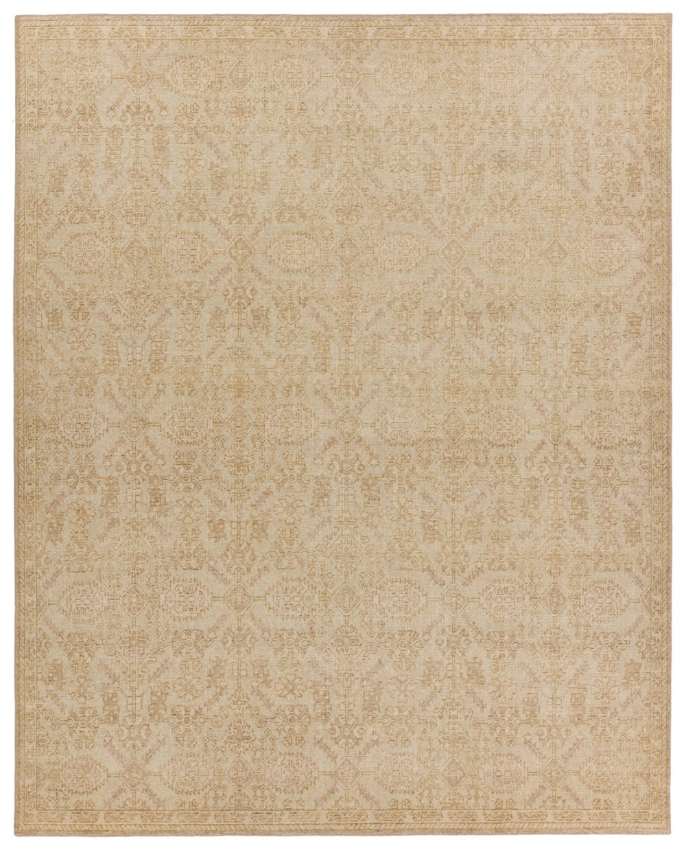 Jaipur Living Onessa Tobias ONE09 Hand Knotted Handmade Indoor Persian Knot 6/5 Updated Traditional Rug Gold 10' x 14'