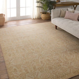 Jaipur Living Onessa Tobias ONE09 Hand Knotted Handmade Indoor Persian Knot 6/5 Updated Traditional Rug Gold 10' x 14'