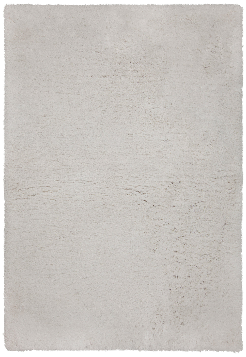 Chandra Rugs Oona 80% Polyester + 20% Cotton Hand-Tufted Shag Rug White 9' x 13'