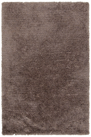 Chandra Rugs Oona 80% Polyester + 20% Cotton Hand-Tufted Shag Rug Taupe 9' x 13'