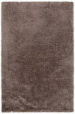 Chandra Rugs Oona 80% Polyester + 20% Cotton Hand-Tufted Shag Rug Taupe 9' x 13'