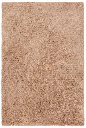 Chandra Rugs Oona 80% Polyester + 20% Cotton Hand-Tufted Shag Rug Tan 9' x 13'