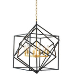 Bethel Black Chandelier in Metal