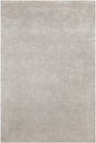 Chandra Rugs Opel 100% Viscose Hand-Woven Solid Rug Grey/Cream 9' x 13'