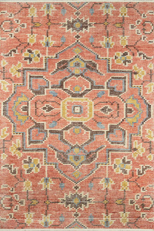 Momeni Ophelia OPH-1 Hand Knotted Traditional Medallion Indoor Area Rug Red 10' x 14' OPHELOPH-1REDA0E0