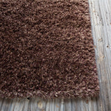 Chandra Rugs Orchid 70% Wool + 30% Polyester Hand-Woven Contemporary Rug Dark Brown 9' x 13'