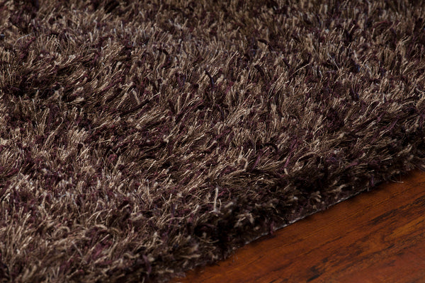 Chandra Rugs Orchid 70% Wool + 30% Polyester Hand-Woven Contemporary Rug Dark Brown 9' x 13'