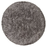 Chandra Rugs Orchid 70% Wool + 30% Polyester Hand-Woven Contemporary Rug Black/Ivory/Grey 7'9 Round