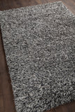Chandra Rugs Orchid 70% Wool + 30% Polyester Hand-Woven Contemporary Rug Black/Ivory/Grey 9' x 13'