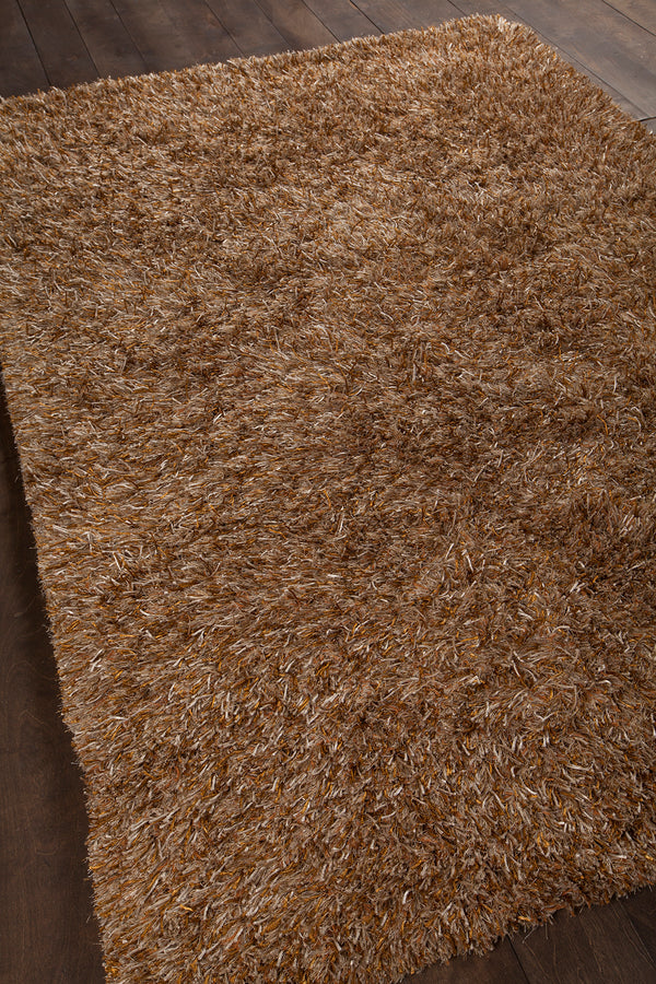 Chandra Rugs Orchid 70% Wool + 30% Polyester Hand-Woven Contemporary Rug Brown/Tan 9' x 13'