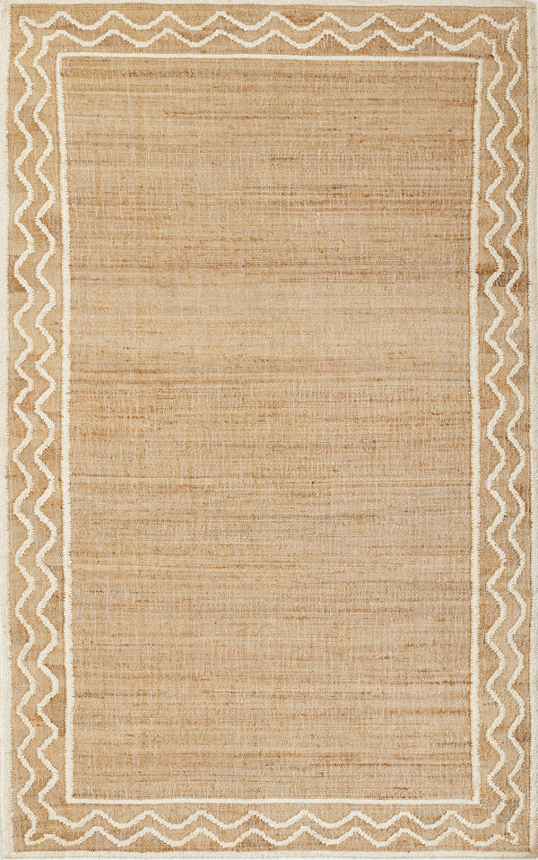 Momeni Erin Gates Orchard ORC-1 Hand Woven Contemporary Border Indoor Area Rug Natural 10' x 14' ORCHAORC-1NATA0E0