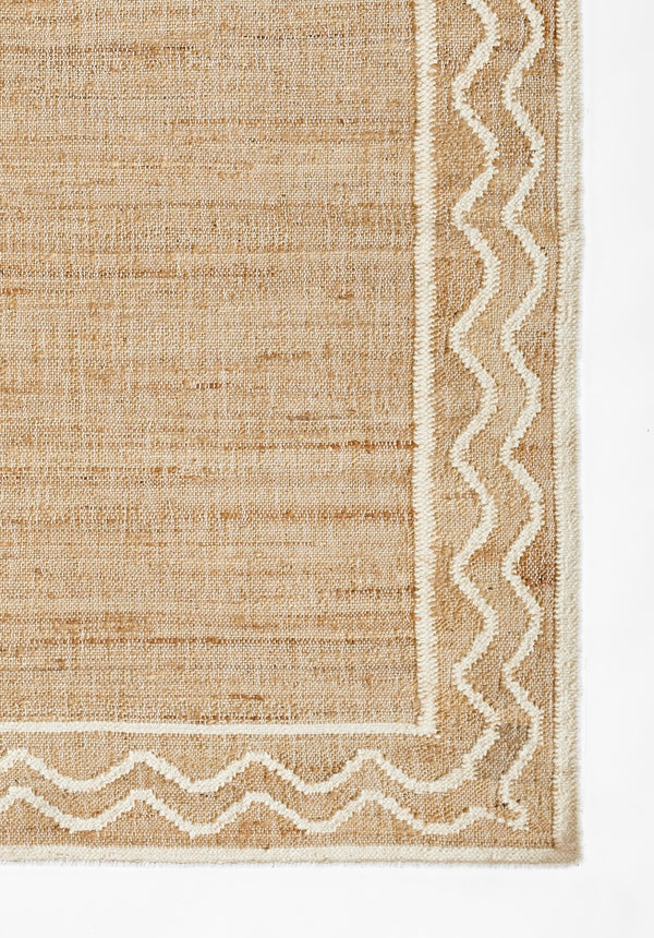 Momeni Erin Gates Orchard ORC-1 Hand Woven Contemporary Border Indoor Area Rug Natural 10' x 14' ORCHAORC-1NATA0E0