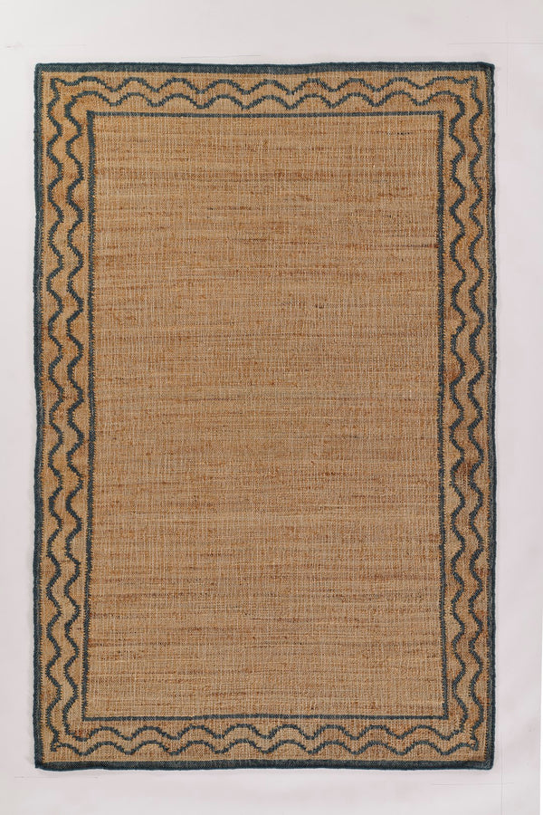 Momeni Erin Gates Orchard ORC-1 Hand Woven Contemporary Border Indoor Area Rug Slate 10' x 14' ORCHAORC-1SLTA0E0