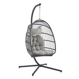 Swing Egg Chair with Stand - Grey/Grey