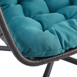 Swing Egg Chair with Stand - Grey/Teal 