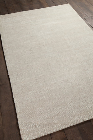 Chandra Rugs Orim 60% Wool + 40% Polyester Hand-Woven Solid Rug Ivory 9' x 13'