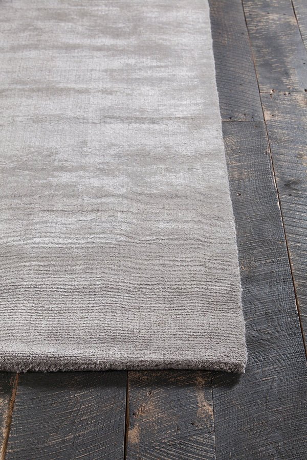 Chandra Rugs Orim 60% Wool + 40% Polyester Hand-Woven Solid Rug Grey 9' x 13'