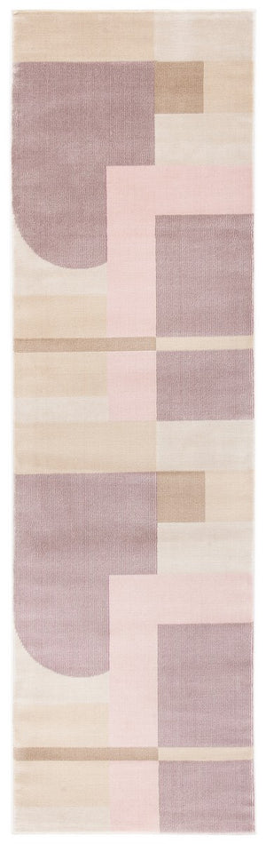 Orwell 300 Orwell 301 Contemporary Power Loomed Polypropylene Pile Rug Pink / Purple