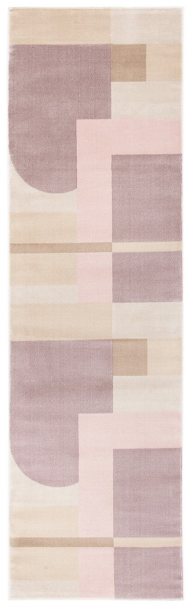 Orwell 300 Orwell 301 Contemporary Power Loomed Polypropylene Pile Rug Pink / Purple