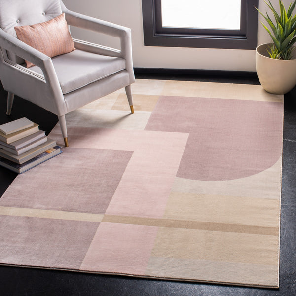 Orwell 300 Orwell 301 Contemporary Power Loomed Polypropylene Pile Rug Pink / Purple