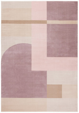 Orwell 300 Orwell 301 Contemporary Power Loomed Polypropylene Pile Rug Pink / Purple