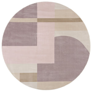 Orwell 300 Orwell 301 Contemporary Power Loomed Polypropylene Pile Rug Pink / Purple