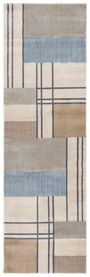 Orwell 300 Orwell 302 Contemporary Power Loomed Polypropylene Pile Rug Ivory / Taupe