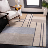 Orwell 300 Orwell 302 Contemporary Power Loomed Polypropylene Pile Rug Ivory / Taupe